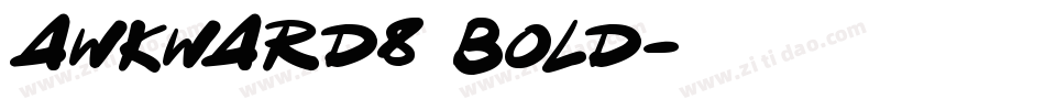 AwkWard8 Bold字体转换